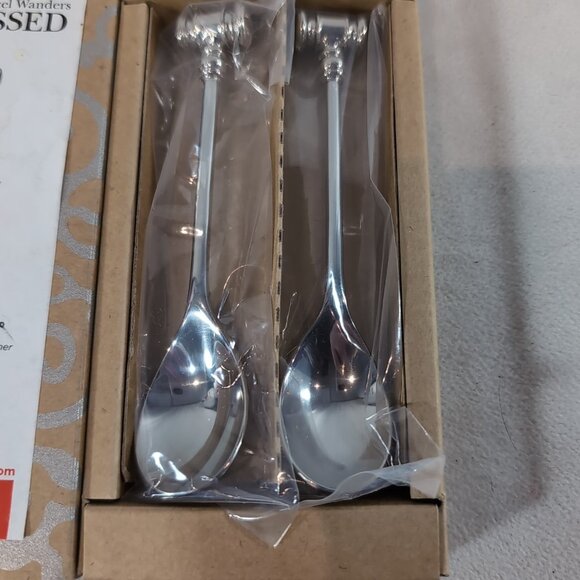 Alessi Marcel Wanders 2 Set Silver Soft Boiled Egg Opener Spoons 2015 MW20S2 - Picture 3 of 10